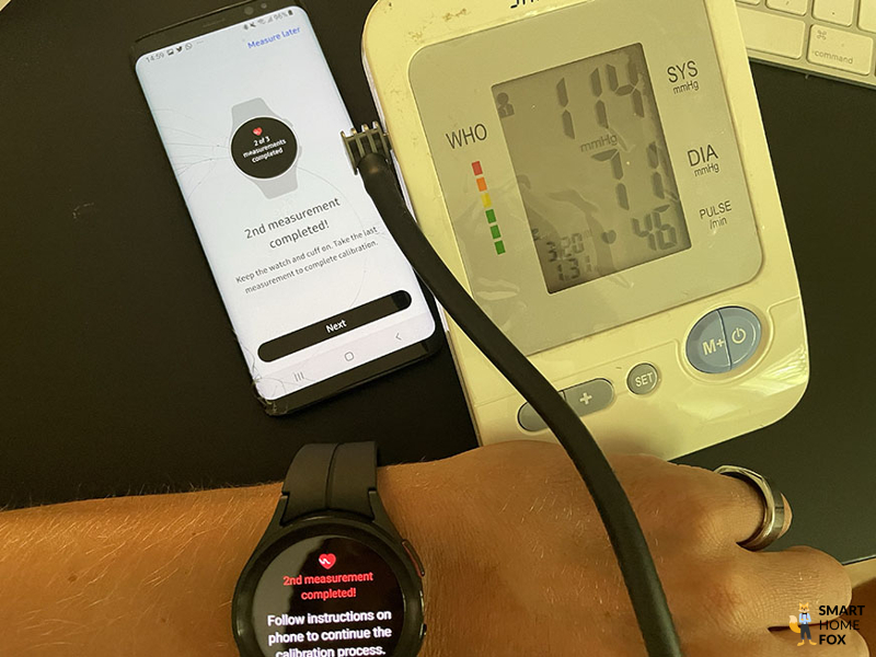 You can see the blood pressure measurements with the Samsung Galaxy Watch 5.